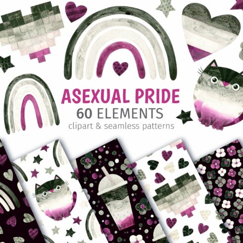 Asexual clipart and patterns cover image.