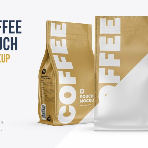 Zip Coffee Pouch Front & Half-Side cover image.