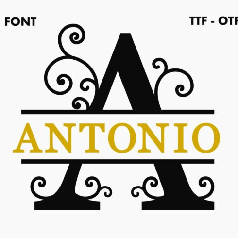 Antonio - Split Monogram Font cover image.