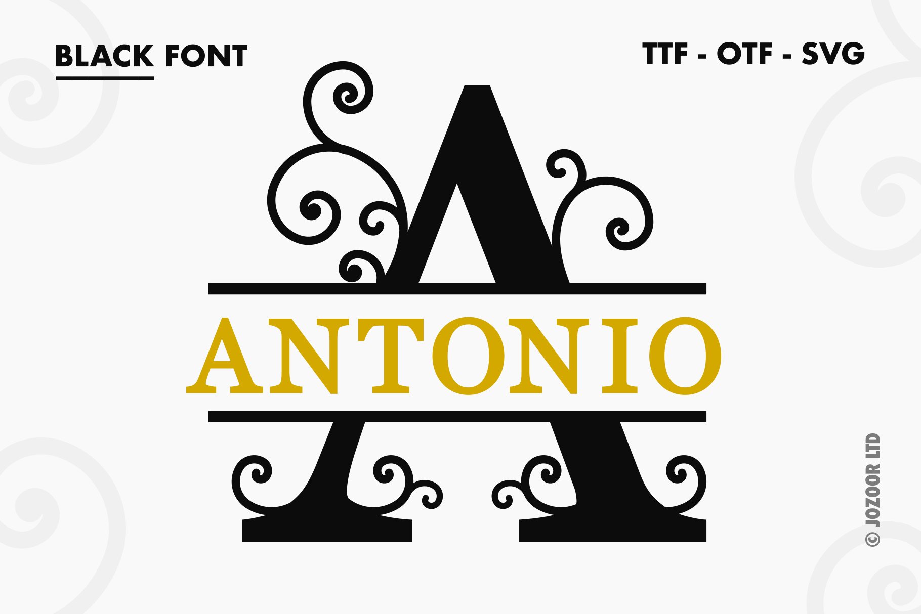 Antonio - Split Monogram Font cover image.