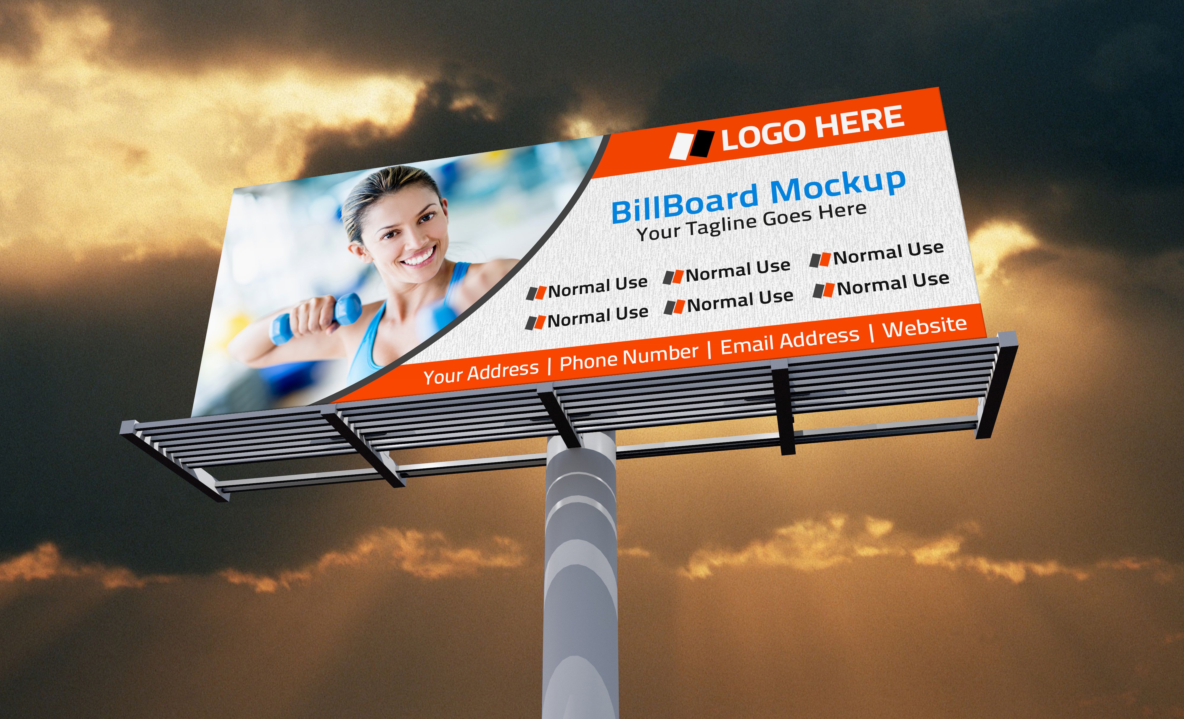 Billboard Mockup Template 01 preview image.