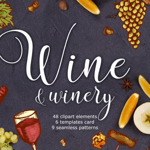 Wine&winery-clipart+bonus cover image.