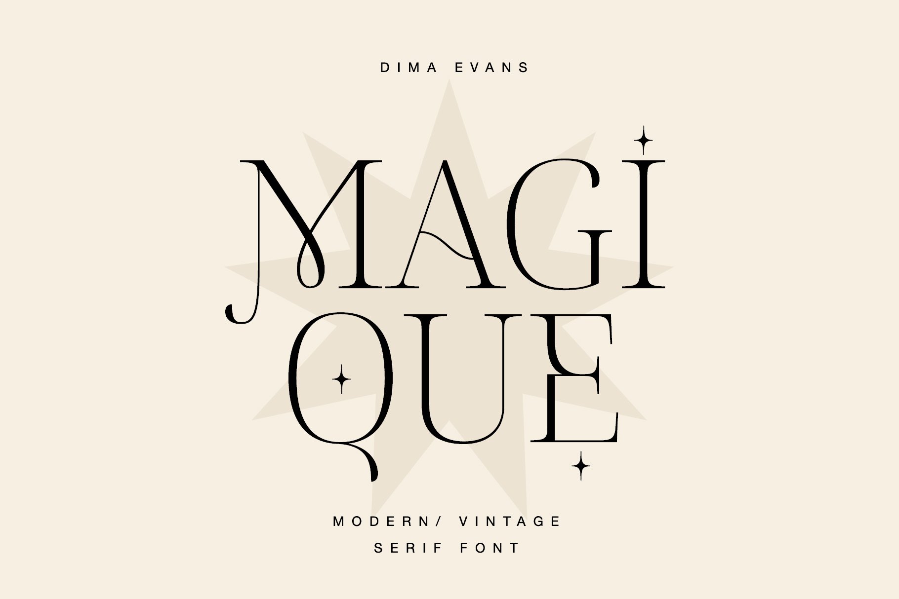 Magique. Modern Vintage serif cover image.