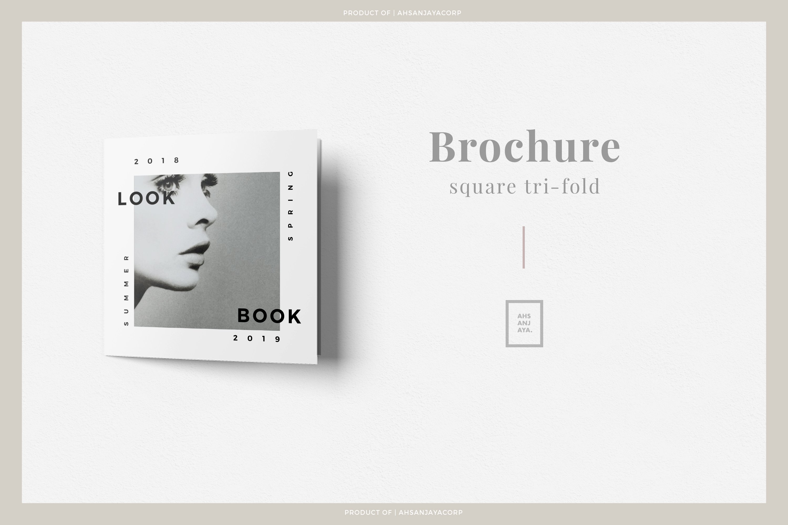 Square fashion tri-fold Brochure cover image.
