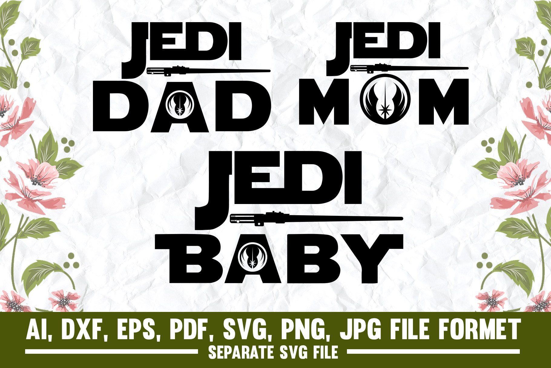 Jedi Mom,Star Wars,Disney svg cover image.