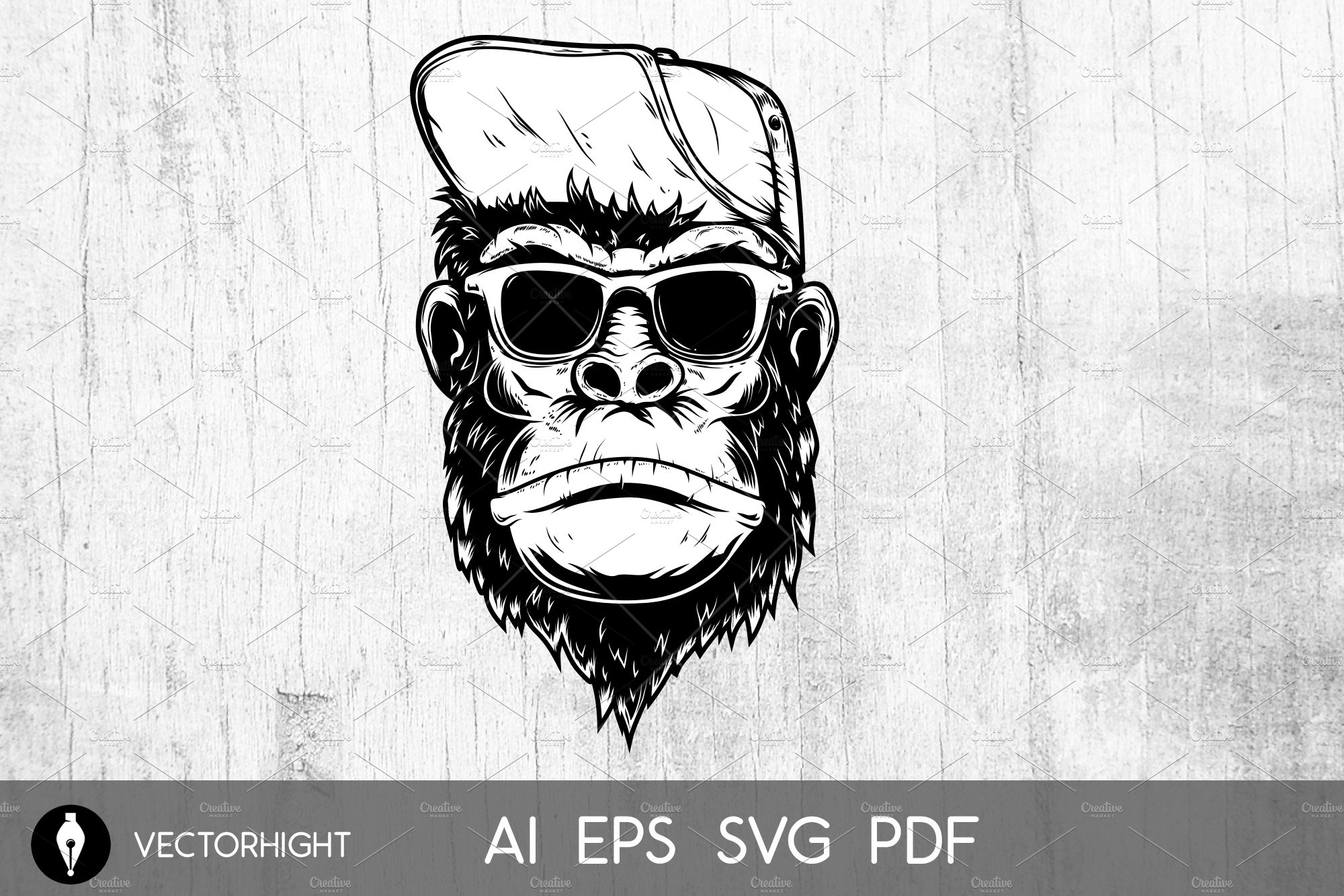 illustration of gorilla monkey cover image.