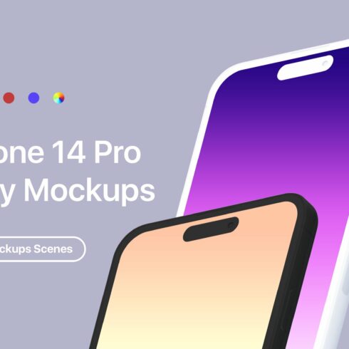Phone 14 Pro - 21 Clay Mockups cover image.
