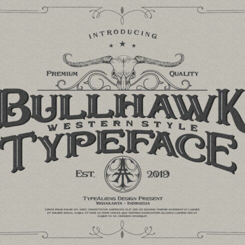 Bullhawk Layered Font + Extra cover image.