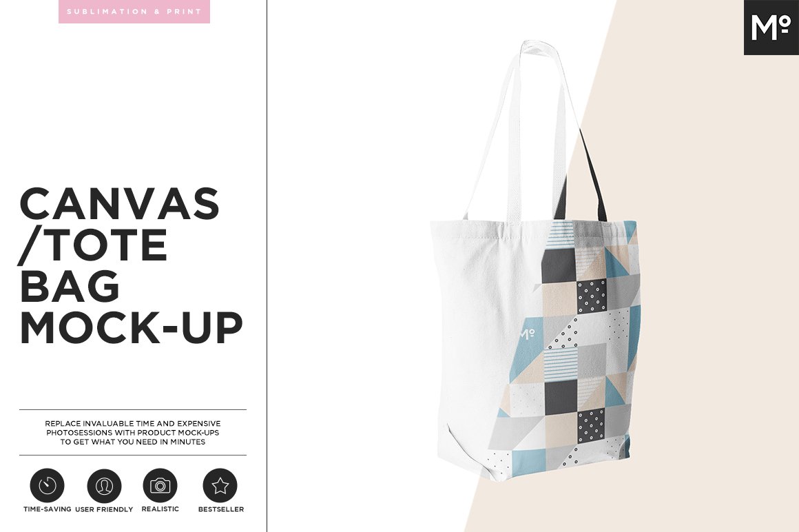 Canvas Tote Bag Mock-up cover image.
