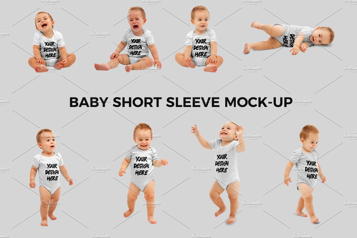 Baby Short Sleeve Mock-up cover image.