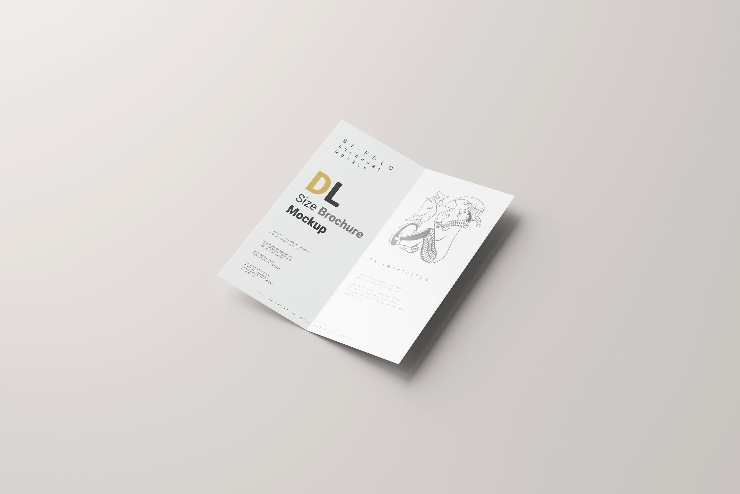 Bi-Fold DL Brochure Mockup cover image.