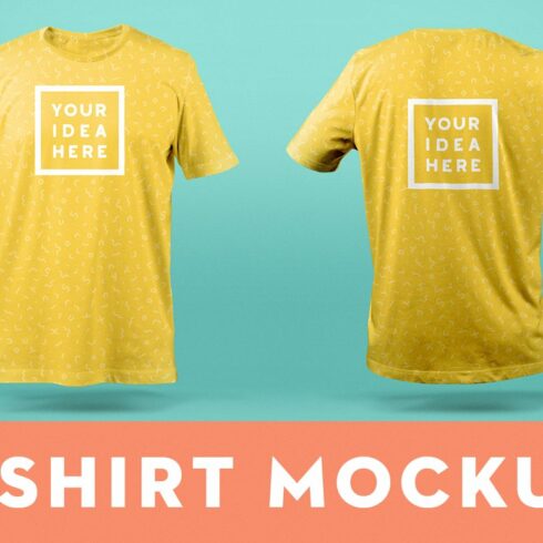 T-Shirt Mockup Template Front & Back cover image.