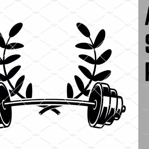 Emblem template with barbell cover image.
