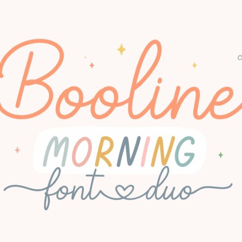 Booline Morning - Monoline Font Duo cover image.