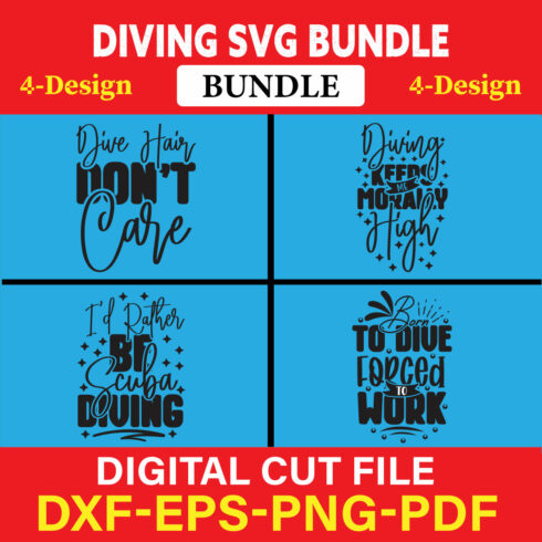 Diving T-shirt Design Bundle Vol-1 cover image.