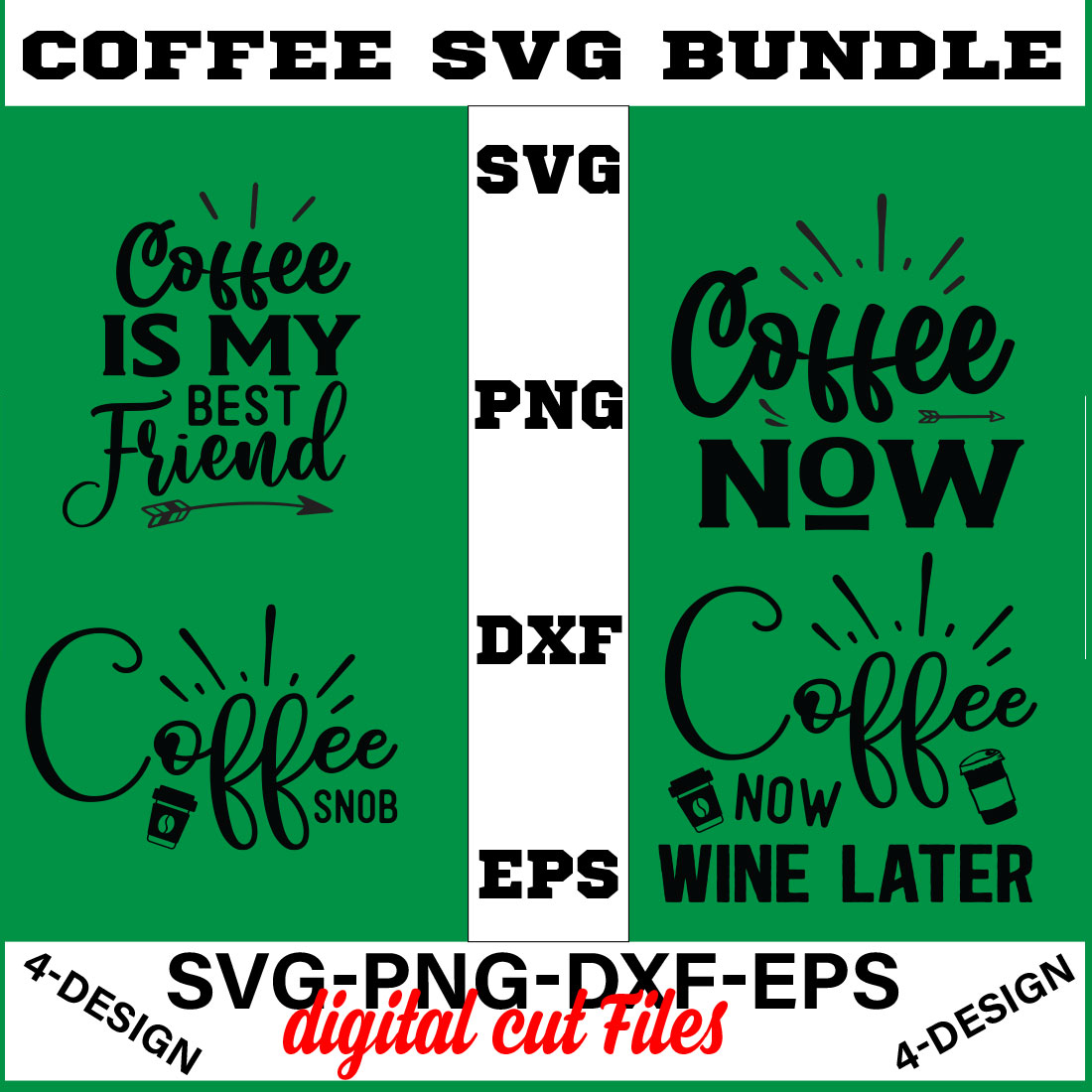 Coffee SVG Bundle, Funny Coffee SVG, Coffee Quote Svg, Caffeine Queen, Coffee Lovers, Coffee Obsessed Volume-06 cover image.