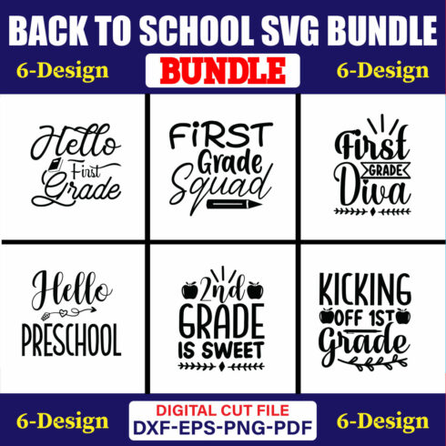 Back To School SVG T-shirt Design Bundle Vol-29 cover image.