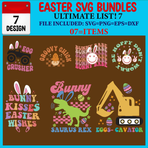 Easter SVG 07 T-shirt Design Bundle cover image.