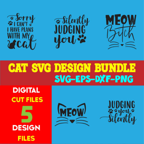 Cat T-shirt Design Bundle Volume-17 cover image.