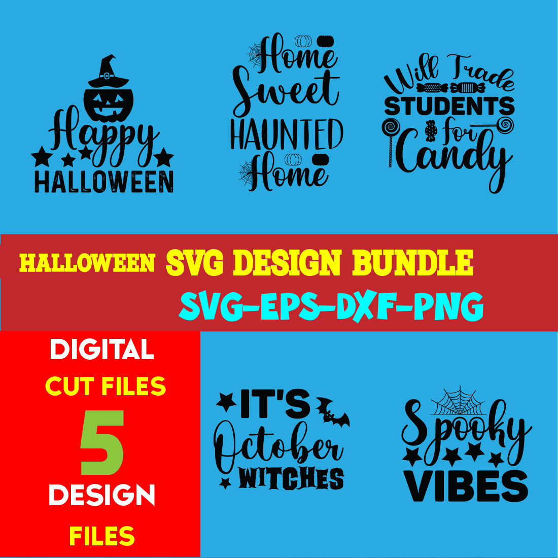 Halloween T-shirt Design Bundle Volume-04 cover image.