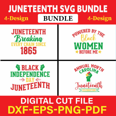 Juneteenth T-shirt Design Bundle Vol-1 cover image.