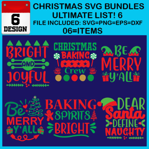 Ultimate List! 6 Christmas SVG Free Bundles cover image.