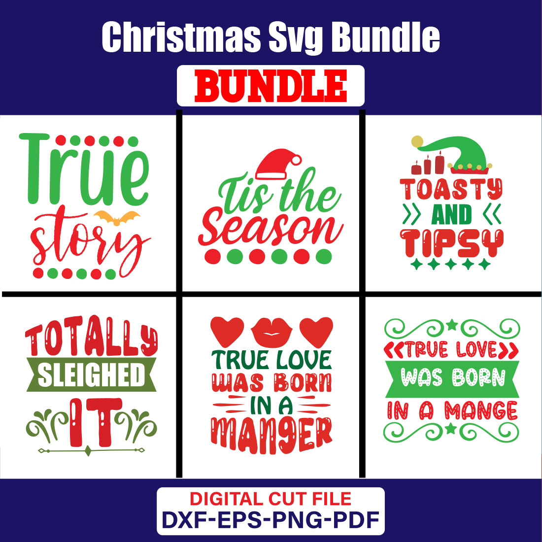 Christmas T-shirt Design Bundle Vol-80 cover image.