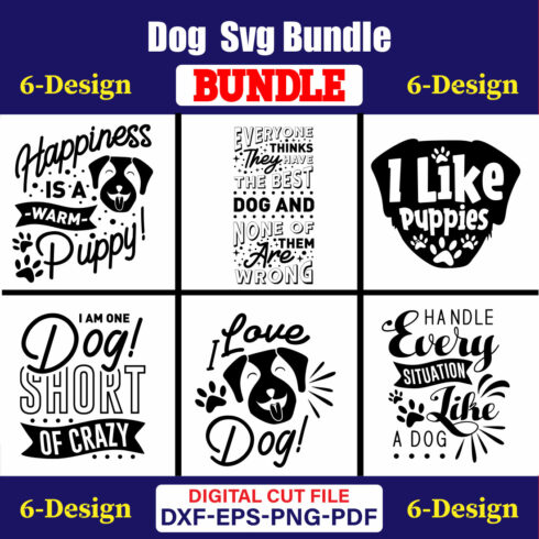 Dog SVG T-shirt Design Bundle Vol-21 cover image.