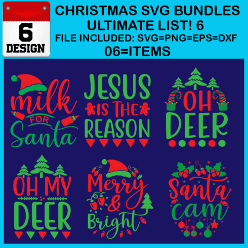 Ultimate List! 6 Christmas SVG Free Bundles cover image.