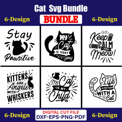 Cat T-shirt Design Bundle Vol-15 cover image.