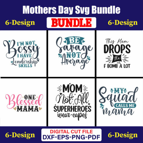 Mothers Day SVG Bundle, Mom life svg, Mama svg, Funny Mom Svg, Blessed mama svg, Mom of boys girls svg-Vol-76 cover image.