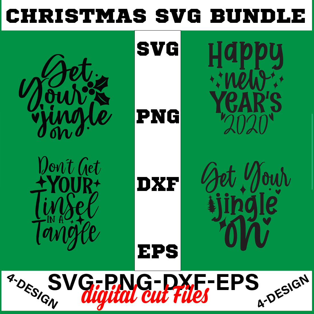 Christmas SVG Bundle Funny Christmas SVG Cut File Cricut Clip art Commercial Use Holiday SVG Christmas Sayings Quotes Winter Volume-20 cover image.