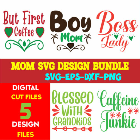 Mom T-shirt Design Bundle Volume-01 cover image.