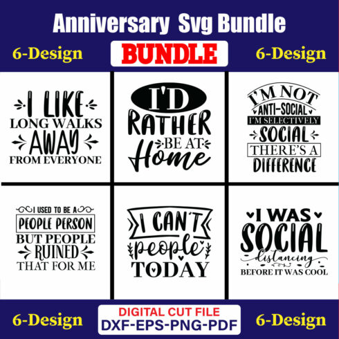 Antisocial T-shirt Design Bundle Vol-5 cover image.