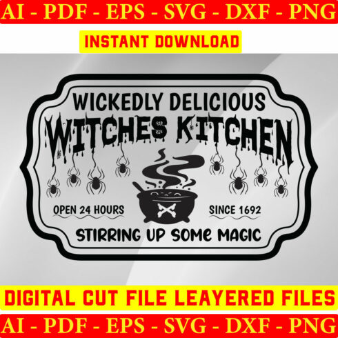 Wickedly Delicious Witches Kitchen Open 24 Hours Stirring Up Some Magic Seasoned With Magic cover image.