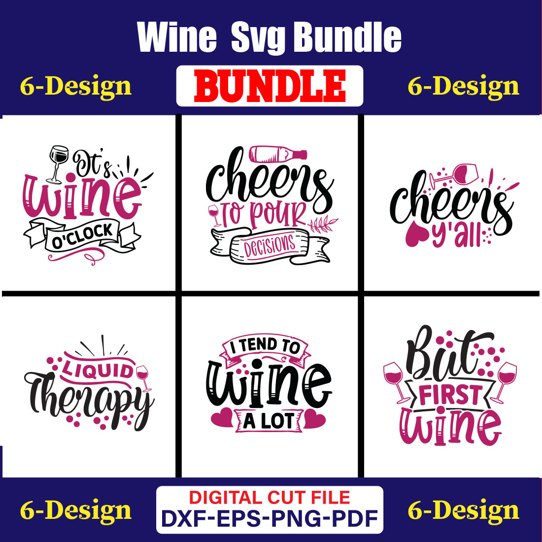 Wine T-shirt Design Bundle Vol-03 cover image.