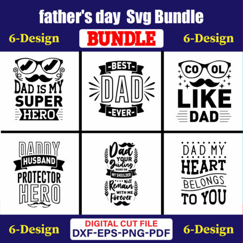 Father's day T-shirt Design Bundle Vol-30 cover image.