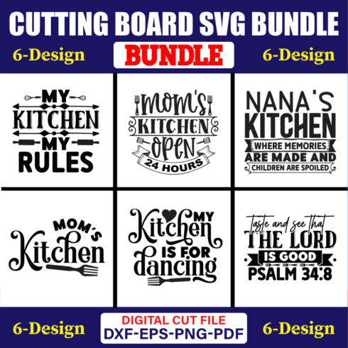 Cutting Board SVG T-shirt Design Bundle Vol-12 cover image.