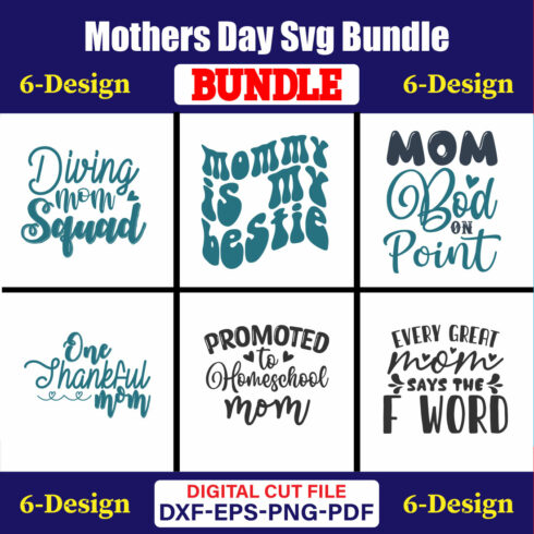 Mothers Day SVG Bundle, Mom life svg, Mama svg, Funny Mom Svg, Blessed mama svg, Mom of boys girls svg-Vol-61 cover image.