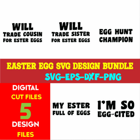 Easter Egg T-shirt Design Bundle Volume-03 cover image.