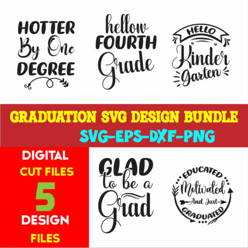 Graduation T-shirt Design Bundle Volume-04 cover image.