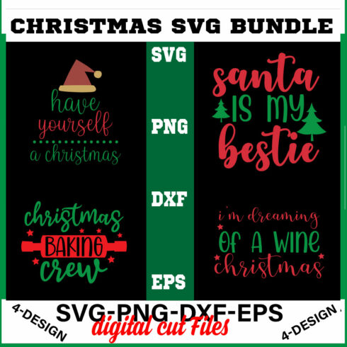 Christmas SVG Bundle Funny Christmas SVG Cut File Cricut Clip art Commercial Use Holiday SVG Christmas Sayings Quotes Winter Volume-05 cover image.