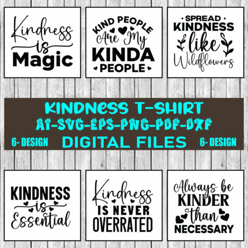 Kindness T-shirt Design Bundle Vol-3 cover image.