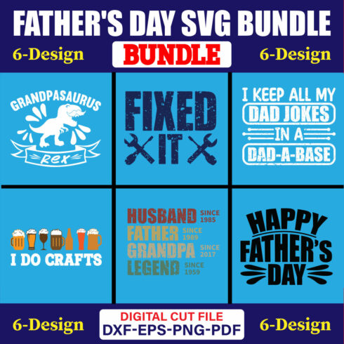 Father's Day SVG T-shirt Design Bundle Vol-25 cover image.