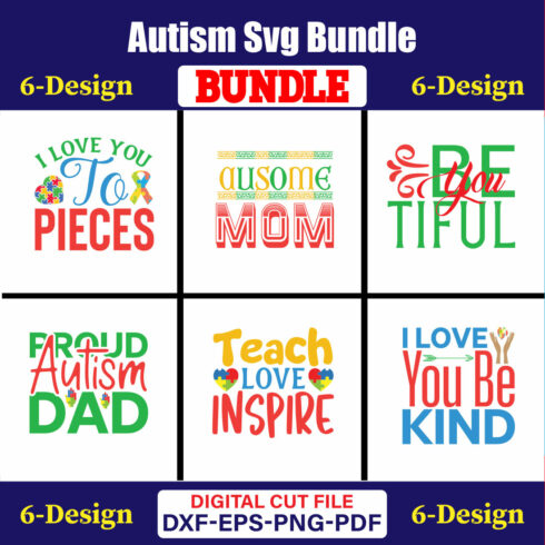 Autism Day T-shirt Design Bundle Vol-08 cover image.