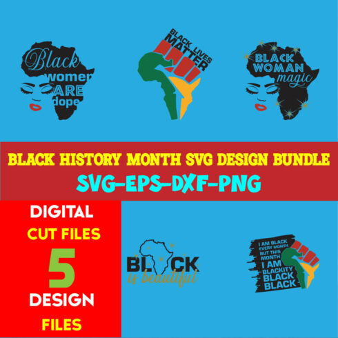 Black History Month T-shirt Design Bundle Volume-02 cover image.