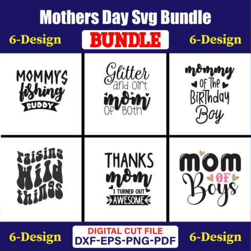 Mothers Day SVG Bundle, Mom life svg, Mama svg, Funny Mom Svg, Blessed mama svg, Mom of boys girls svg-Vol-127 cover image.