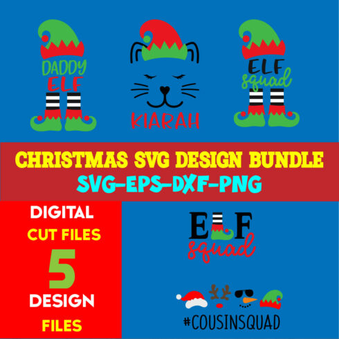 Christmas T-shirt Design SVG Bundle Free Volume-57 cover image.