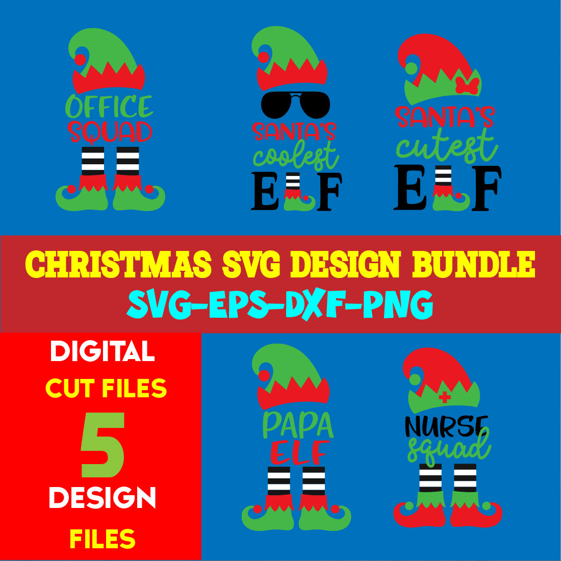 Christmas T-shirt Design SVG Bundle Free Volume-59 cover image.