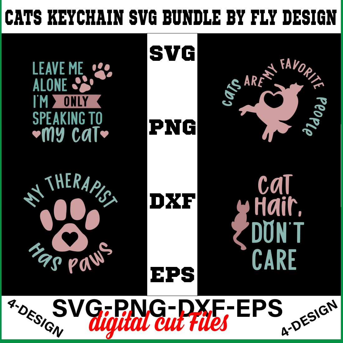 Cat SVG T-shirt Design Bundle Volume-06 cover image.